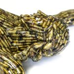 ALBEN, Christ Bullets, douilles, résine, 240 x 80 x 25 cm (dont piedestal 100 cm)