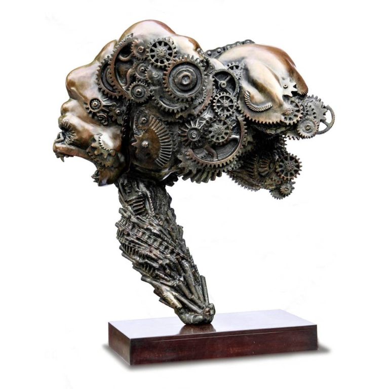 Thierry BENENATI, Gare au Gorille, bronze, 70 x 40 x 67 cm