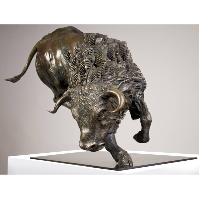 Thierry BENENATI, Taureau machine, Bronze, 50 x 68 x 39 cm