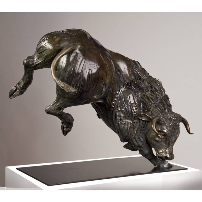 Thierry BENENATI, Taureau machine, Bronze, 50 x 68 x 39 cm