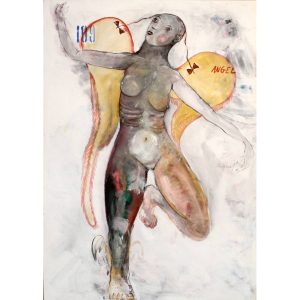 Francky CRIQUET, Angel, acrylique sur toile, 172 x 122 cm