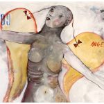 Francky CRIQUET, Angel, acrylique sur toile, 172 x 122 cm
