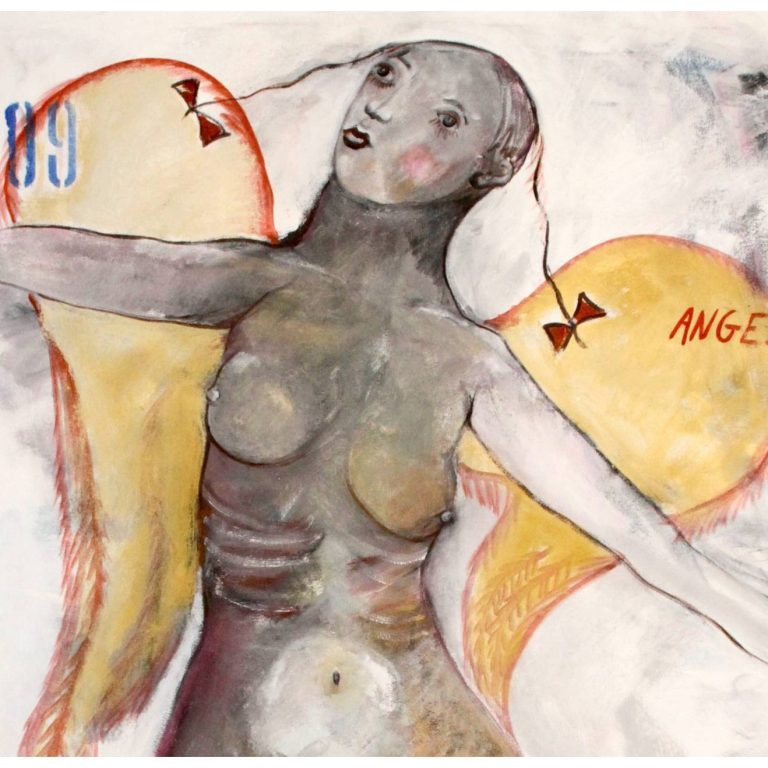 Francky CRIQUET, Angel, acrylique sur toile, 172 x 122 cm