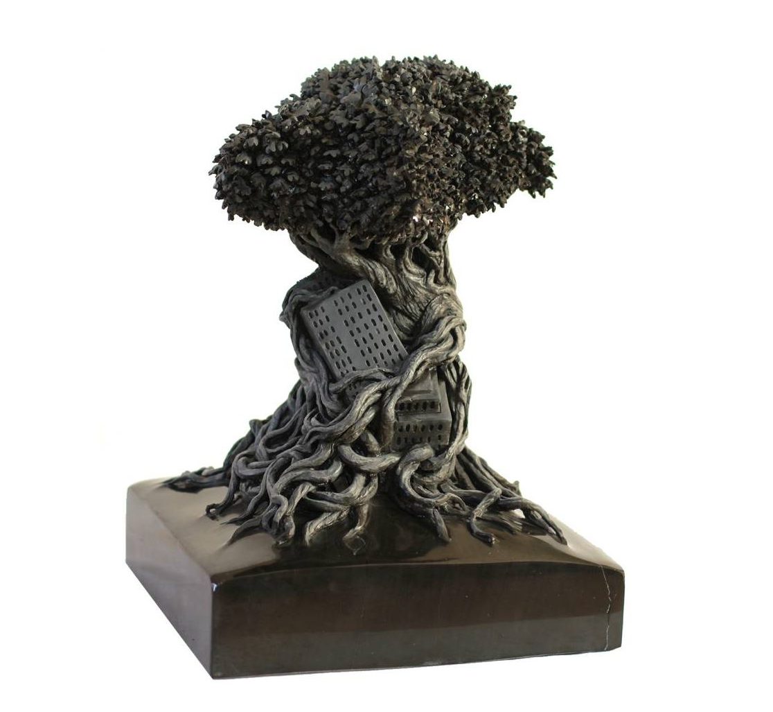 HERREL, Co-existence, bronze, 48 x 30 x 30 cm