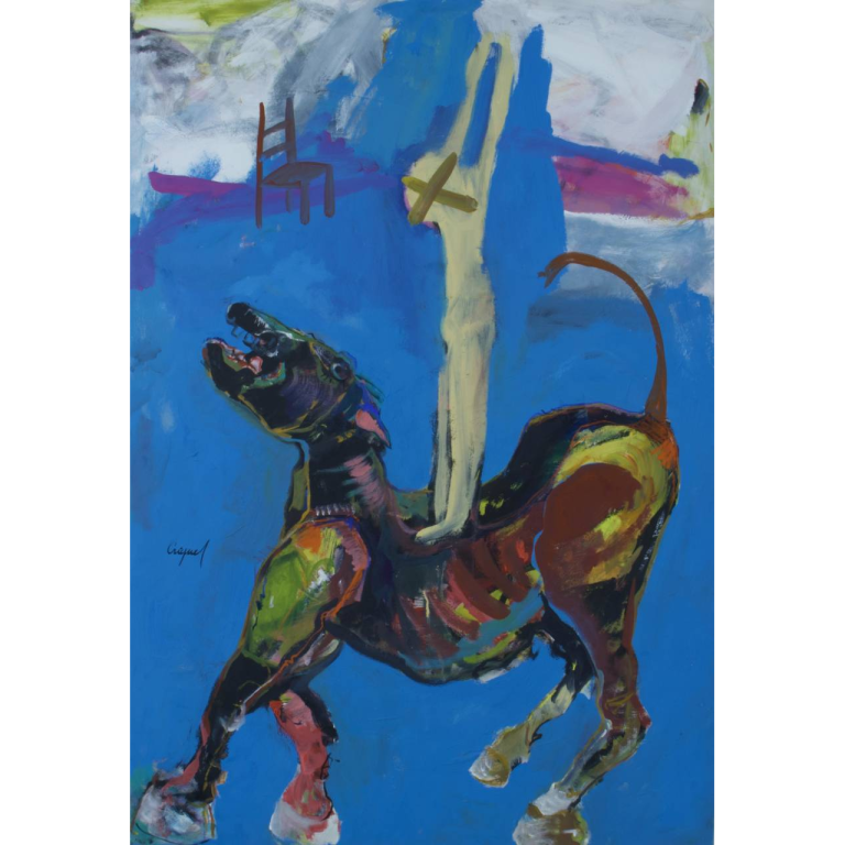 Francky CRIQUET, Au delà des mots,  Acrylique sur  toile, 172 X 122 cm