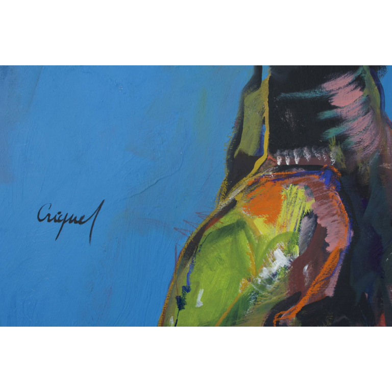 Francky CRIQUET, Au delà des mots,  Acrylique sur  toile, 172 X 122 cm