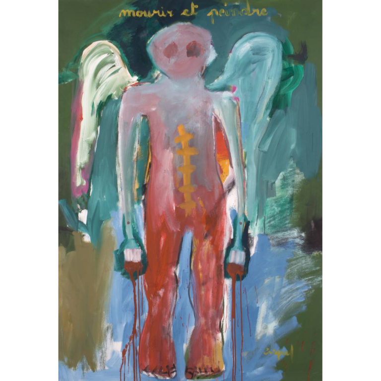 Francky CRIQUET, Mourir Et Peindre, Acrylique Sur Toile, 172 X 122 Cm