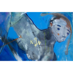 Francky CRIQUET, La Joconde marche enfin, Acrylique Sur Toile, 172 X 122 cm