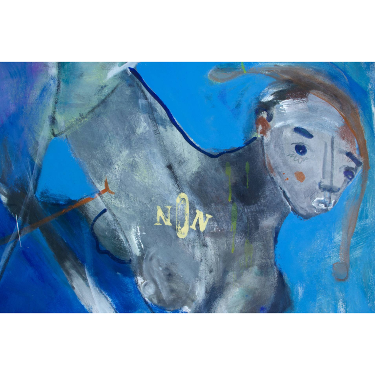 Francky CRIQUET, La Joconde marche enfin, Acrylique Sur Toile, 172 X 122 cm