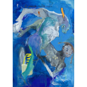 Francky CRIQUET, La Joconde marche enfin, Acrylique Sur Toile, 172 X 122 cm