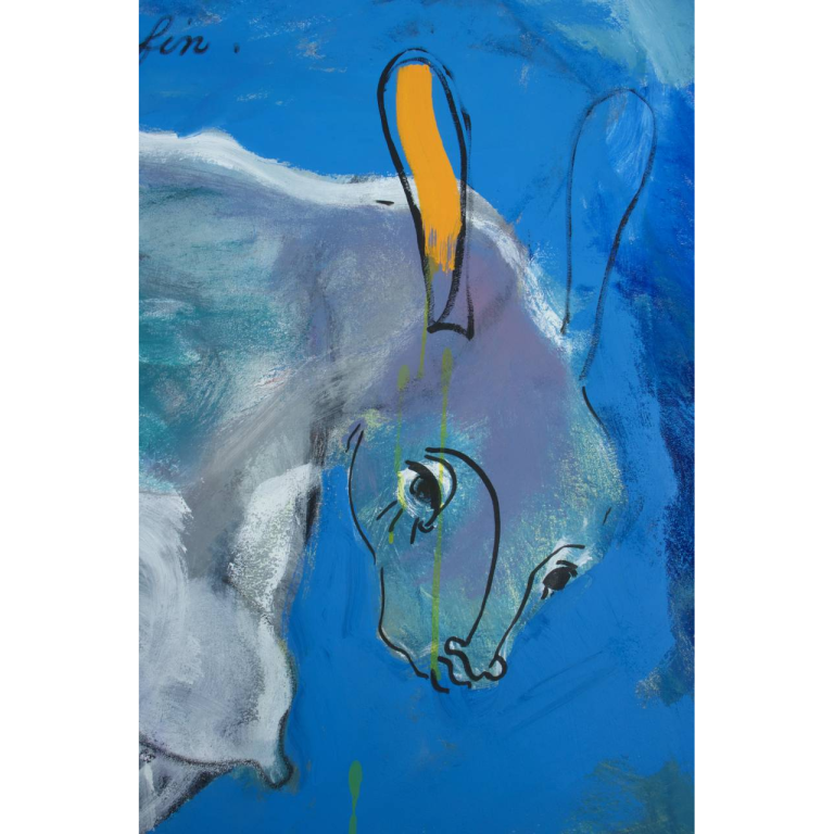 Francky CRIQUET, La Joconde marche enfin, Acrylique Sur Toile, 172 X 122 cm