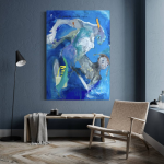 Francky CRIQUET, La Joconde marche enfin, Acrylique Sur Toile, 172 X 122 cm