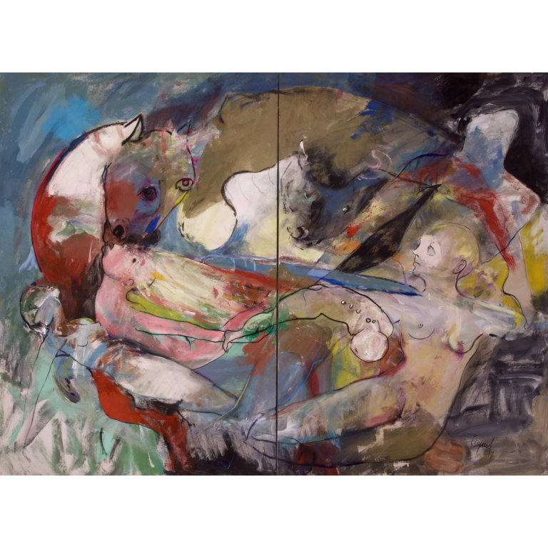 Francky CRIQUET, Plus de peinture que de souvenirs, acrylique sur toile, 156 X 212 cm