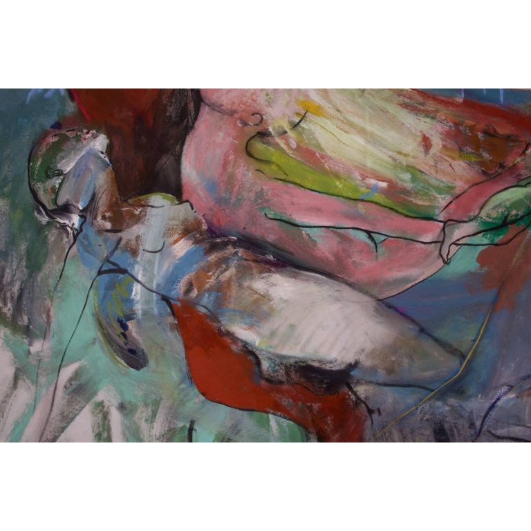 Francky CRIQUET, Plus de peinture que de souvenirs, acrylique sur toile, 156 X 212 cm