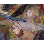 Francky CRIQUET, Plus de peinture que de souvenirs, acrylique sur toile, 156 X 212 cm