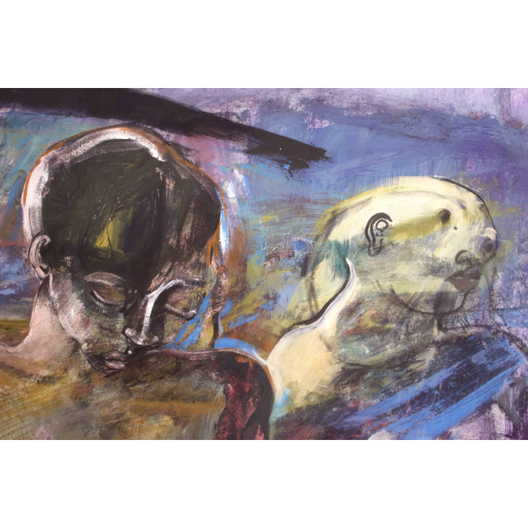 Francky CRIQUET, Qui ne ressemble à rien, acrylique sur toile, 205 x 138 cm