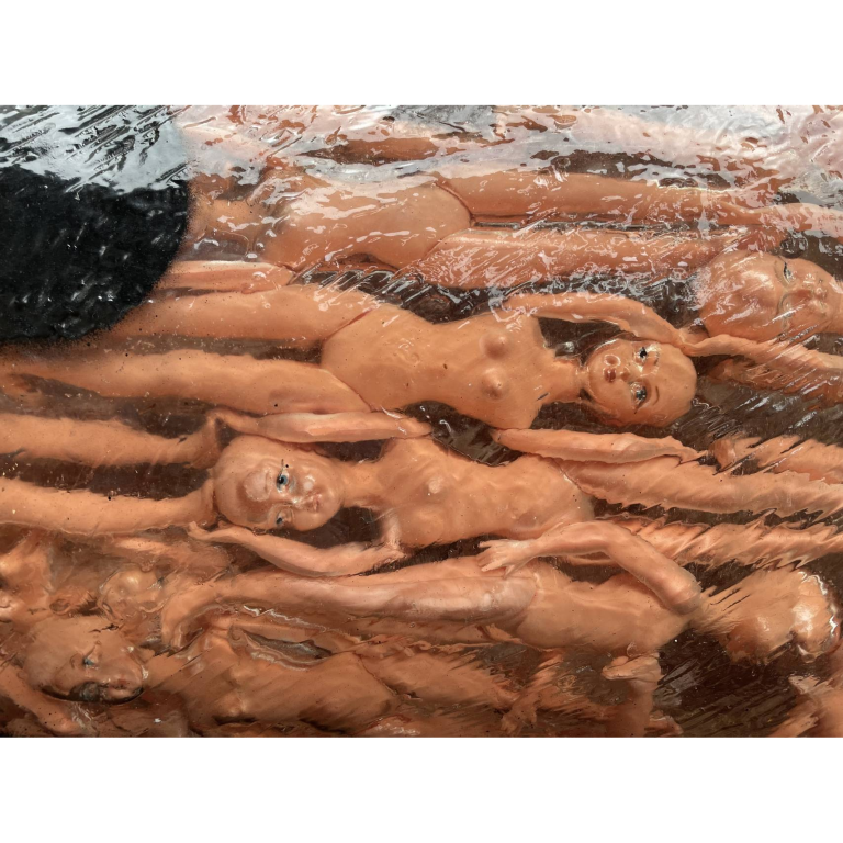 ALBEN, #BalanceTonPorc, Poupées Barbie, Résine Et Bombe Aérosol, 164 X 74 X 42 Cm