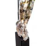 ALBEN, Christ Cartridges, Résine Et Cartouches De Fusil De Chasse, 240 X 80 X 25 Cm (dont Piedestal 100 Cm)