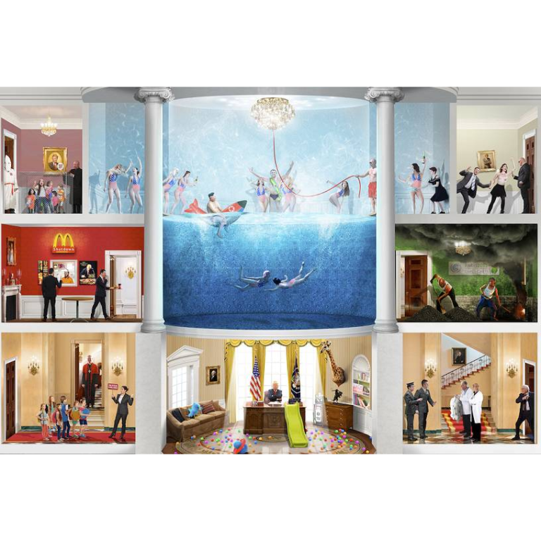 Nicolas BOUTRUCHE, America First de la série Voyeurisme au 1/10e, Photographie tirage sur dibond ou caisson lumineux, 75 x 150 Ou 100 x 200 Ou 125 x 250 cm