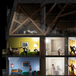 Nicolas BOUTRUCHE, Grand Hotel, Photographie, Tirage Sur Dibond Ou Plexiglass Sur Caisson Lumineux, 200 X 200 Cm Ou 250 X 250 Ou 300 X 300 Cm