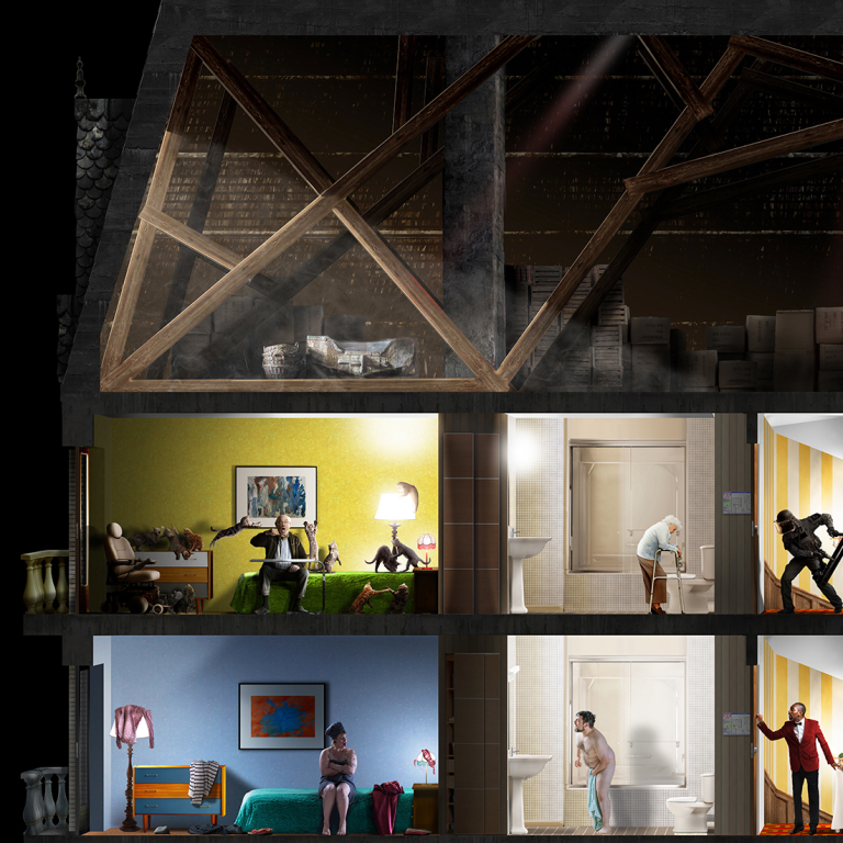 Nicolas BOUTRUCHE, Grand Hotel, Photographie, Tirage Sur Dibond Ou Plexiglass Sur Caisson Lumineux, 200 X 200 Cm Ou 250 X 250 Ou 300 X 300 Cm