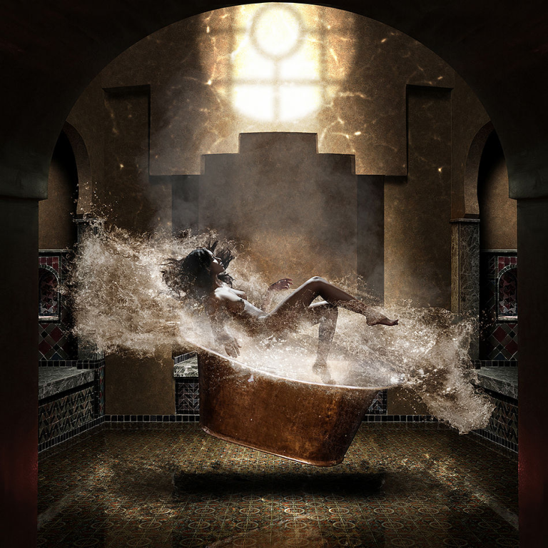 Nicolas BOUTRUCHE , Gynécée de la série Apesanteur,  Photographie Tirage Dibond Ou Plexiglass Et Caisson Lumineux, 110 X 110 Cm