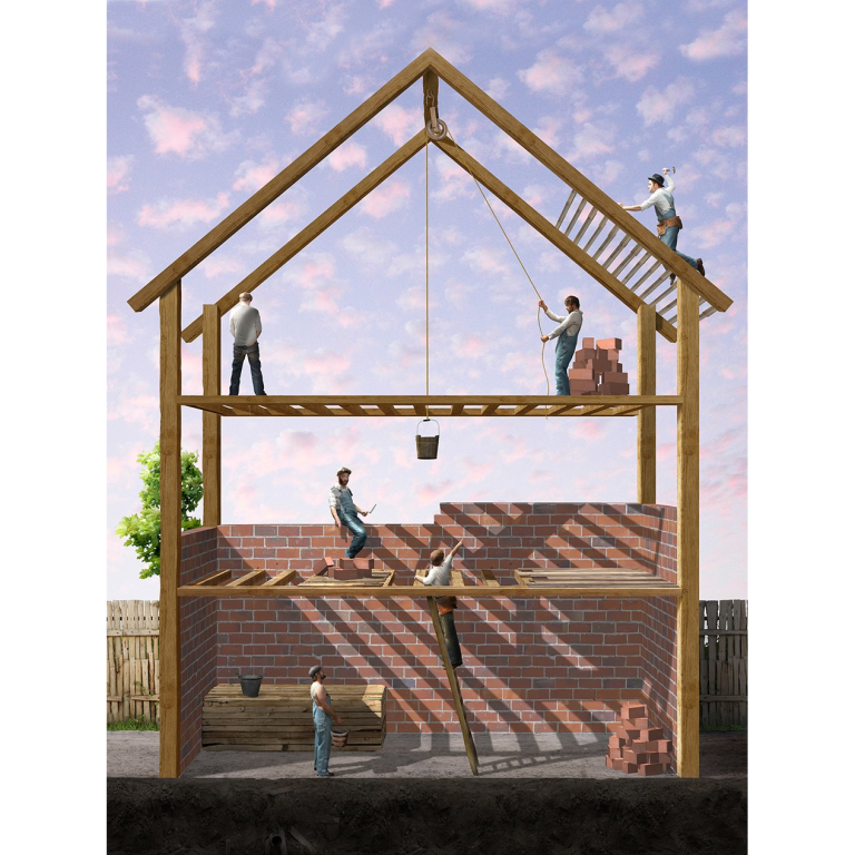 Nicolas BOUTRUCHE, La Rue Lanmorin de la série Voyeurisme au 1/10e, Photographie Sur Dibond 4 40 X 30 Cm Et 80 X 60 Cm