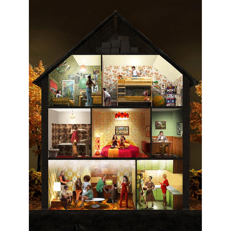 Nicolas BOUTRUCHE, La Rue Lanmorin de la série Voyeurisme au 1/10e, Photographie Sur Dibond 4 40 X 30 Cm Et 80 X 60 Cm