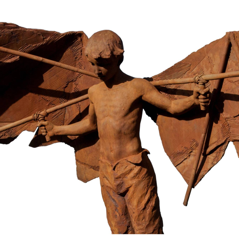 Coderch & Malavia, Learning To Fly, Bronze Ou Résine Et Acier Corten, 185 X 285 X 90 Cm