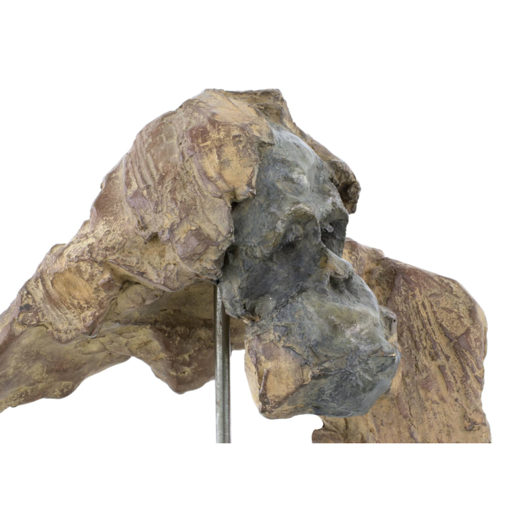Jean-François GAMBINO – Tête de jeune orang outan – Bronze, 21 X 14 X 15 cm ( dont 9,5 cm de hauteur socle supplémentaire)