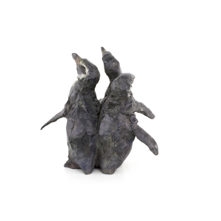 Jean-François Gambino – Manchots – Bronze – 34 X 36 X 30 Cm