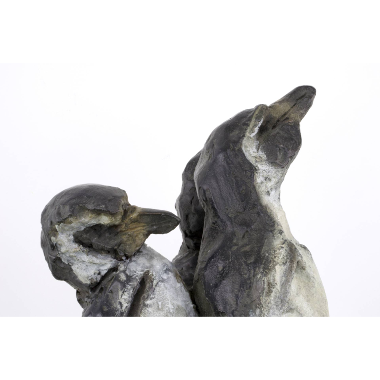 Jean-François Gambino – Manchots – Bronze – 34 X 36 X 30 Cm