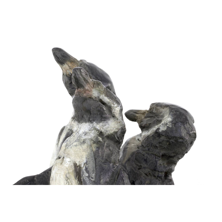 Jean-François Gambino – Manchots – Bronze – 34 X 36 X 30 Cm