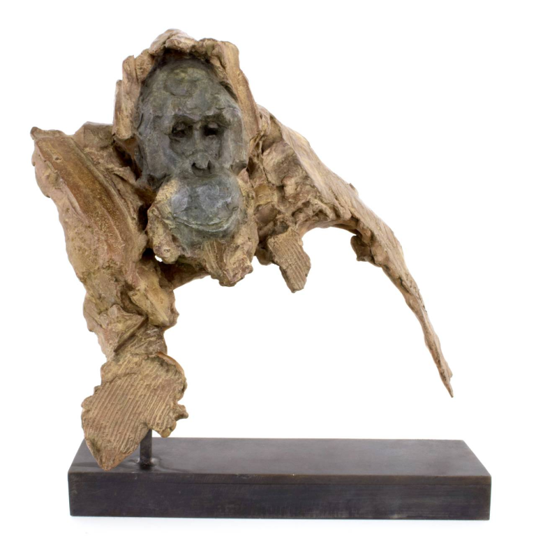 Jean-François Gambino – Orang Outan – Bronze – 42 X 35 X 29 Cm