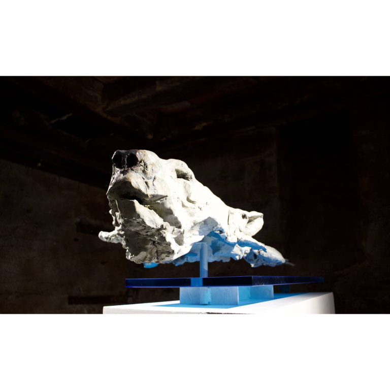 Jean-François Gambino – Paradis perdu – Bronze et verre teinté – 45 x 35 x 135 cm