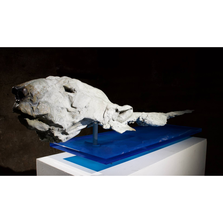 Jean-François Gambino – Paradis perdu – Bronze et verre teinté – 45 x 35 x 135 cm