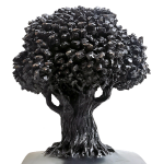 HERREL, La douzième graine, Bronze, Patine noire, 27 X 16 X 15 cm