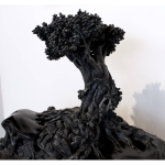 Herrel – Co Existence II – Marbre Noir De Golzinne (Belgique) – 46 X 44 X 32 Cm  – Pièce Unique