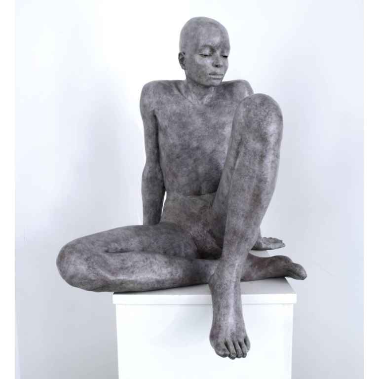 Claude JUSTAMON, A l’autre bout du monde II, Bronze, 66 X 57 X 53 cm