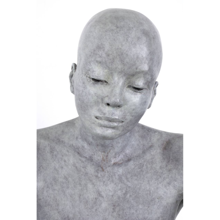 Claude JUSTAMON, A l’autre bout du monde III, Bronze patiné, 70 X 64 X 51 cm