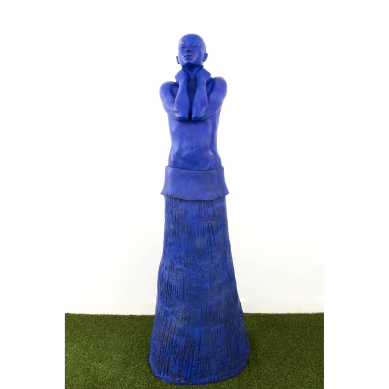 Claude JUSTAMON, Le passager, Bronze patiné, 140 X 50 X 50 cm