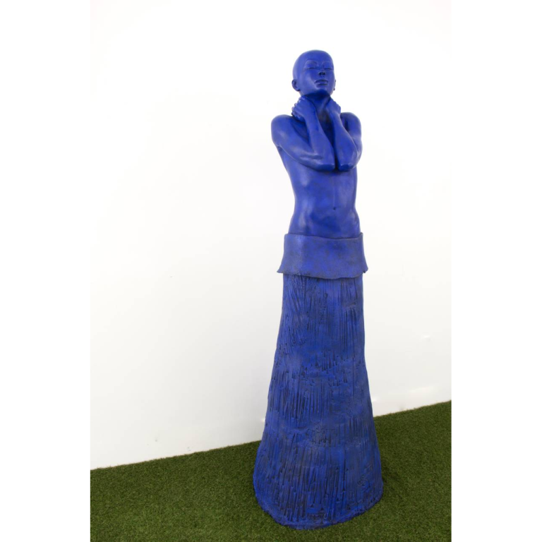 Claude JUSTAMON, Le passager, Bronze patiné, 140 X 50 X 50 cm