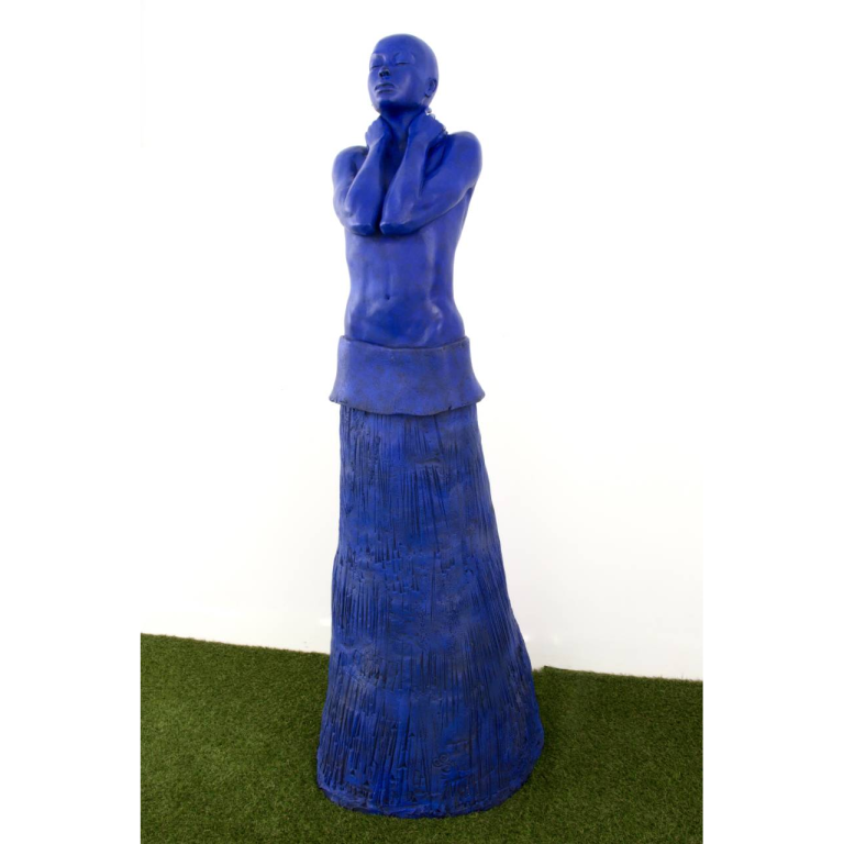 Claude JUSTAMON, Le passager, Bronze patiné, 140 X 50 X 50 cm