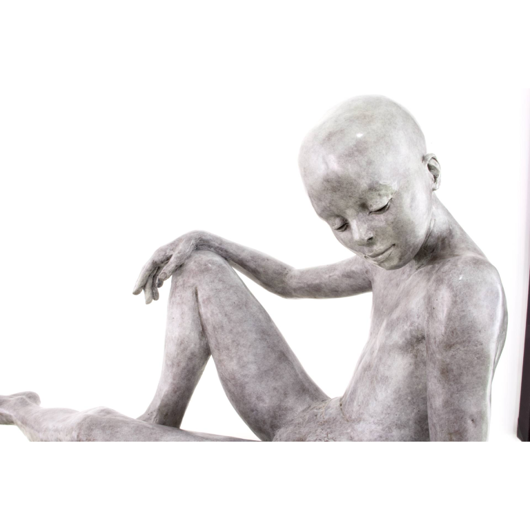 Claude JUSTAMON – Sur la rive du temps – Bronze – 55 X 73 X 39 cm