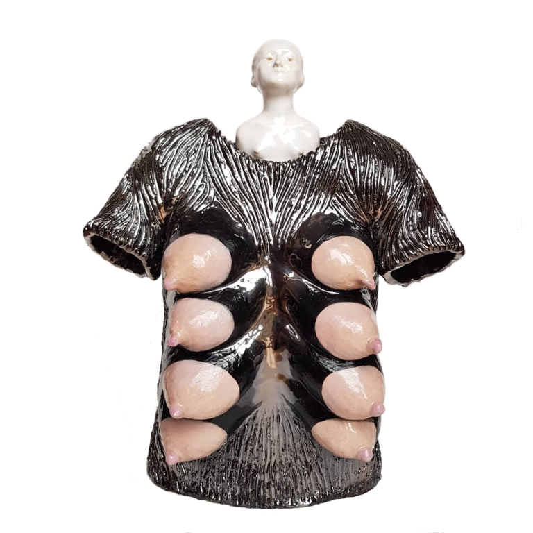 Lidia KOSTANEK, La cuirasse, Céramique, 42 x 33 x 18 cm