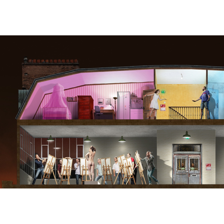 Nicolas BOUTRUCHE, La Vita É Bella, Photographie, Tirage Sur Dibond Ou Plexiglass Sur Caisson Lumineux, 160 X 128 Cm Ou 180 X 140 Cm