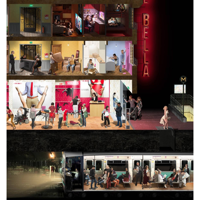 Nicolas BOUTRUCHE, La Vita É Bella, Photographie, Tirage Sur Dibond Ou Plexiglass Sur Caisson Lumineux, 160 X 128 Cm Ou 180 X 140 Cm