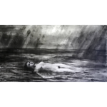 Qiongfei Zhang , Nuages et pluie, Encre de chine sur toile, 140 x 260 cm