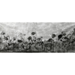 Qiongfei Zhang, Tournesols, Encre se chine sur toile, 140 x 400 cm