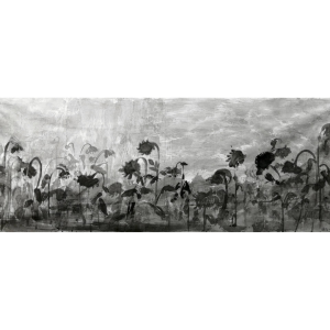 Qiongfei Zhang, Tournesols, Encre se chine sur toile, 140 x 400 cm
